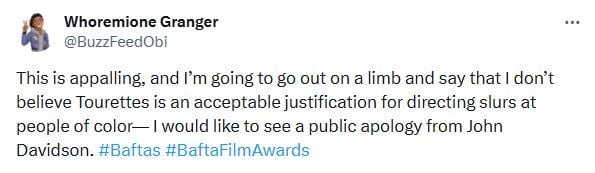 John Davidson faces backlash as netizens push for apology over BAFTA outbursts