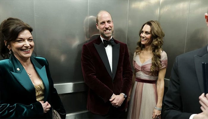 Prince William and Kates giggles captured in BAFTAs elevator