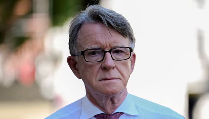 Peter Mandelson, who was at the time British Ambassador to the United States, walks on the day British Prime Minister Keir Starmer held an emergency Cobra meeting, in London, Britain, June 18, 2025. — Reuters