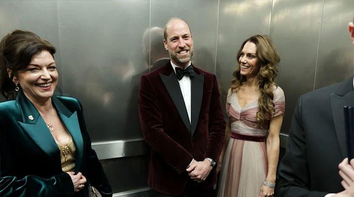 Prince William and Kate's giggles captured in BAFTAs elevator 