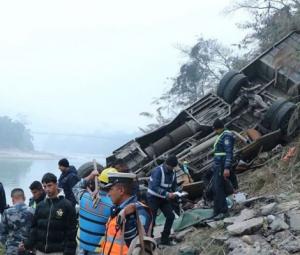 Nepal bus crash kills 19, including British tourist