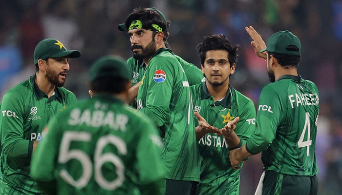 Pakistans Saim Ayub celebrates with teammates after dismissing Indias Tilak Varma R Premadasa International Cricket Stadium, Colombo, Sri Lanka on February 15, 2026. — Reuters
