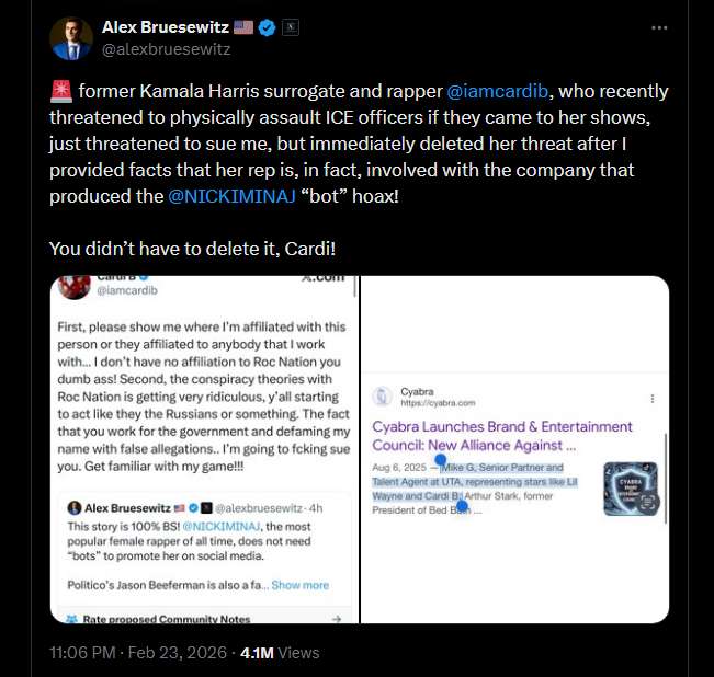 Cardi B snaps as she gets dragged into Nicki Minaj bot scandal