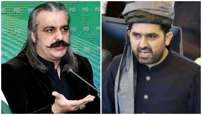 PTI leaders Ali Amin Gandapur (left) and KP Chief Minister Sohail Afridi. — APP/File