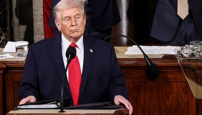 US President Donald Trump delivers the State of the Union address in the House Chamber of the U.S. Capitol in Washington, D.C., US, February 24, 2026. — Reuters