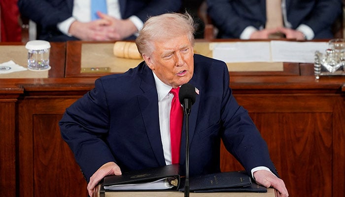 U.S. President Donald Trump delivers the State of the Union address in the House Chamber of the U.S. Capitol in Washington, DC US on, February 25, 2026. — Reuters