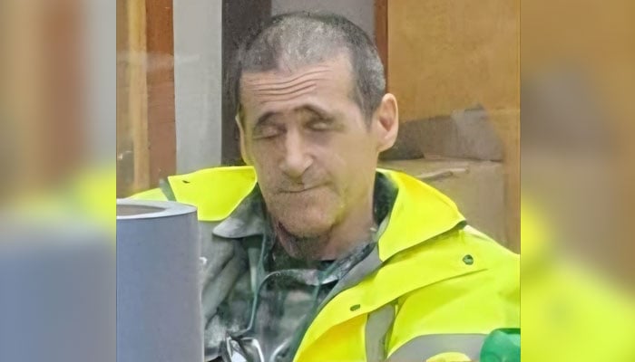 Image of the attacker caught by the mosque goers when he entered during Taraveeh prayers to attack the Imam. — Reporter