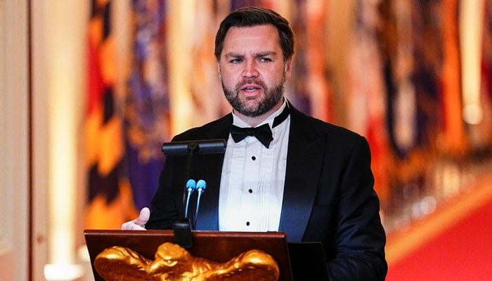 US Vice President JD Vance speaks during a Governors Dinner at the White House in Washington DC, US, February 21, 2026. — Reuters