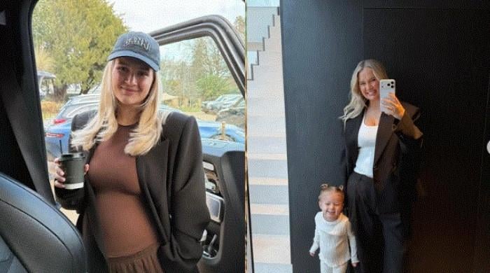 Molly Mae Hague debuts baby bump on luxury Dubai work trip