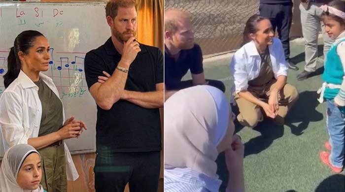 Prince Harry, Meghan wipe away tears of children in Middle East country