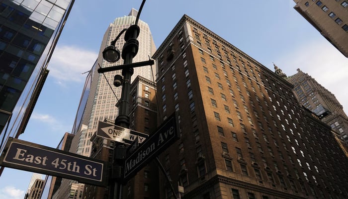 A view of The Roosevelt Hotel in midtown Manhattan in New York City, US, on February 24, 2025.