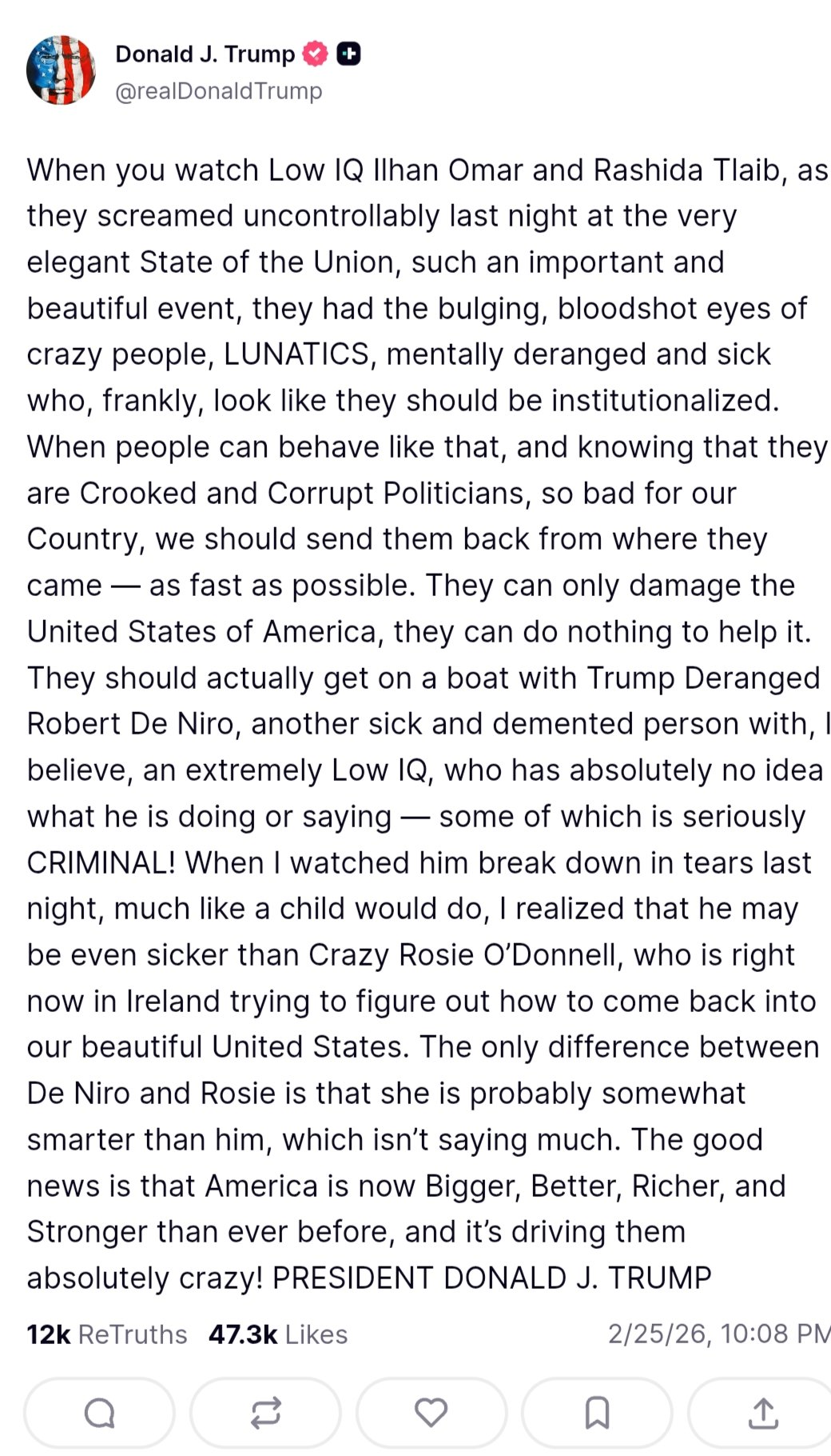 Trump says Muslim lawmakers Omar, Tlaib should be removed from US after speech clash
