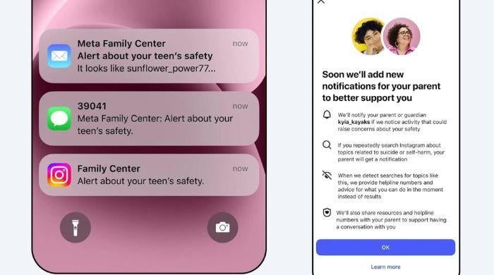Instagram rolls out new feature to alert parents about teen suicide-related searches
