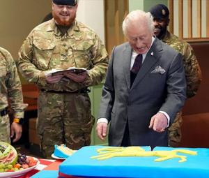 King Charles tours army air defence systems and finds the real threat is cake