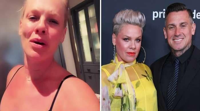 Pink slams 'trash news' she split from her husband: 'Talk about real news'