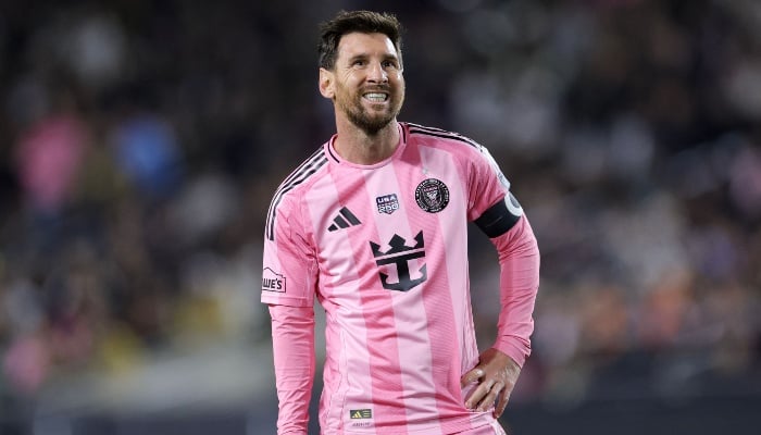 Lionel Messi of Inter Miami CF reacts during the MLS match between Los Angeles Football Club and Inter Miami CF at Los Angeles Memorial Coliseum on February 21, 2026, in Los Angeles, California, US. — AFP