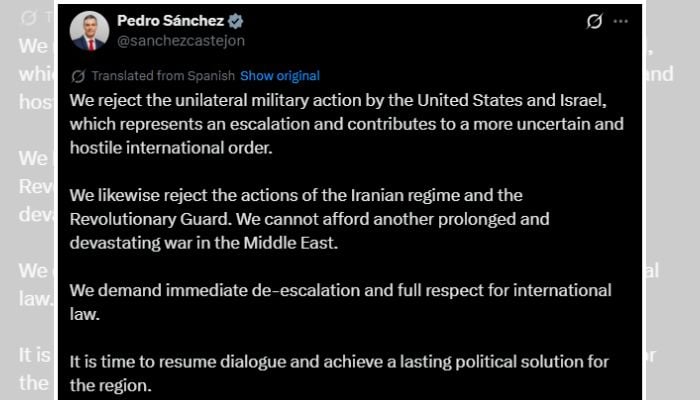 Key European country openly condemns US-Israeli attack on Iran