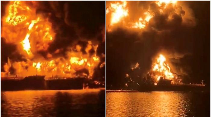 Oil tankers burn near Iraq as Iranian strikes defy Trump's claim to have 'won' the war