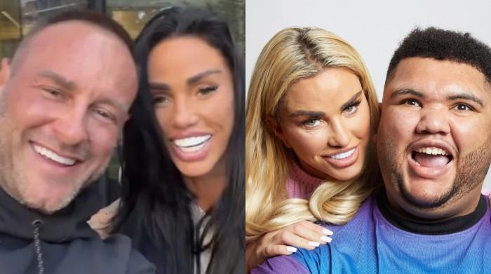Katie Price emotional as Harvey gives stepfather Lee Andrews handmade gift