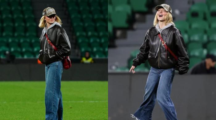 Sydney Sweeney brings Hollywood energy to a football stadium in Lisbon