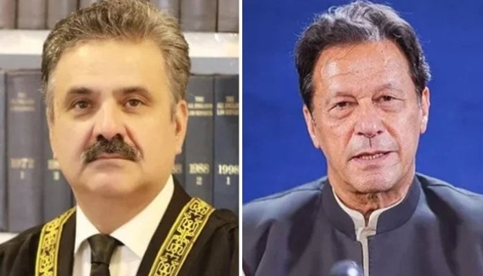 This collage shows PTI founder Imran Khan (right) and CJP Yahya Afridi. — X@ptiofficial/ SC website/ File