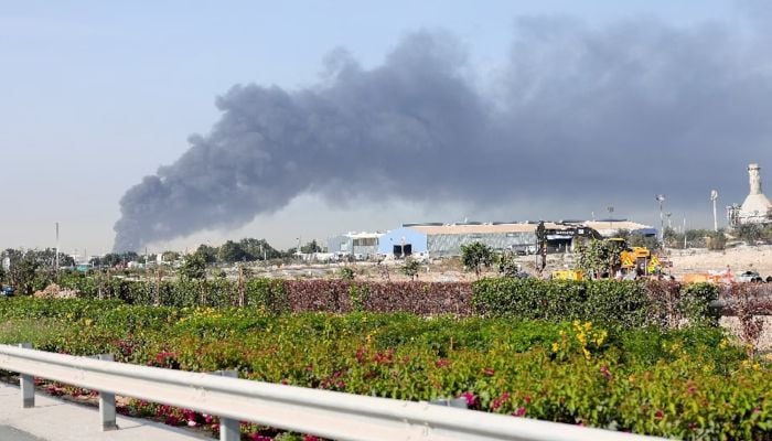 Smoke billows from Jebel Ali port after an Iranian attack, following United States and Israel strikes on Iran, in Dubai, United Arab Emirates, March 1, 2026. — Reuters