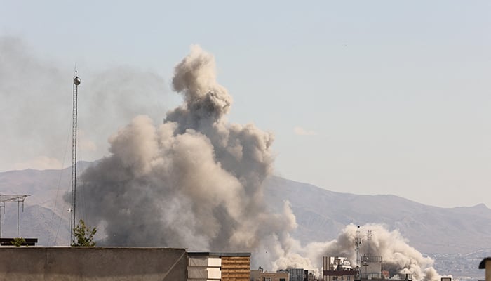 Smoke rises following an explosion, after Israel and the US launched strikes on Iran, in Tehran, Iran, March 1, 2026. — Reuters