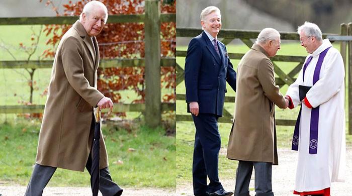 King Charles arrives at St Mary Magdalene with Sir Clive by his side