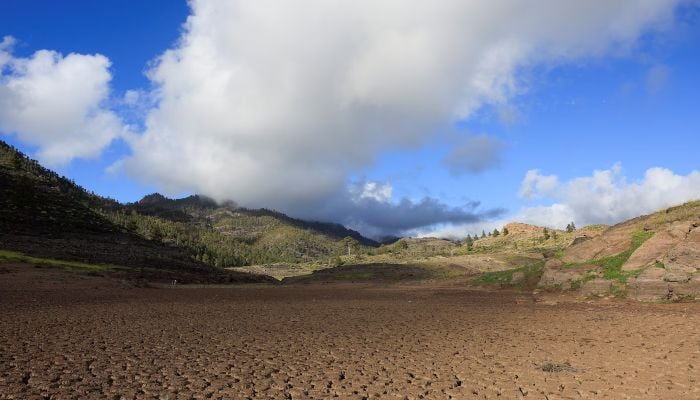 A general view of parched land at Cueva de Las Ninas reservoir while strong drought continues in the island of Gran Canaria, Spain, March 20, 2025. — Reuters