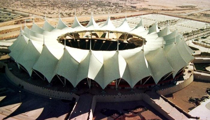 Riyadhs King Fahd stadium is popularly known as The Tent because of its roof, inspired by a traditional Bedouin dwelling. — AFP