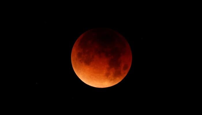 A rare blood moon viewed from a telescope. — Reuters/File