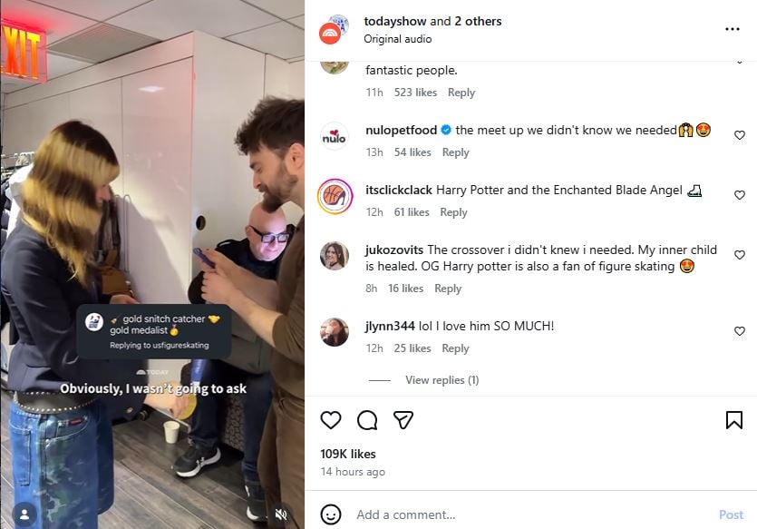Daniel Radcliffe, Alysa Liu share sweet backstage moment
