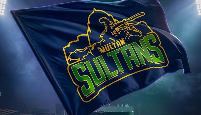 Illustration shows a flag with the Multan Sultans logo. — X/@ApexSportsAE