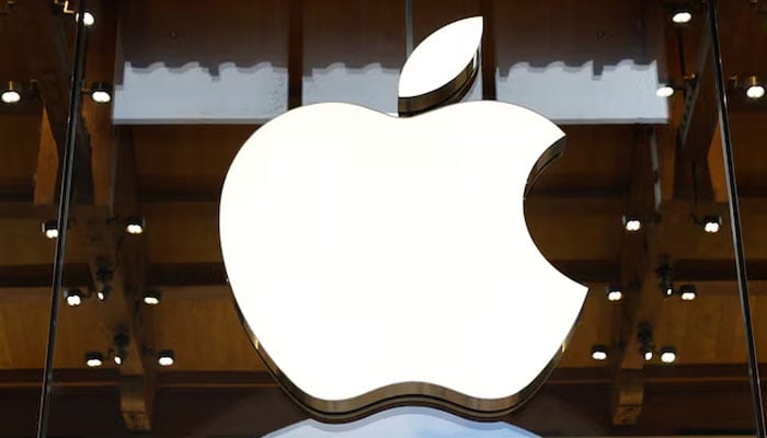 View of an Apple logo at an Apple store in Paris, France, April 23, 2025. — Reuters