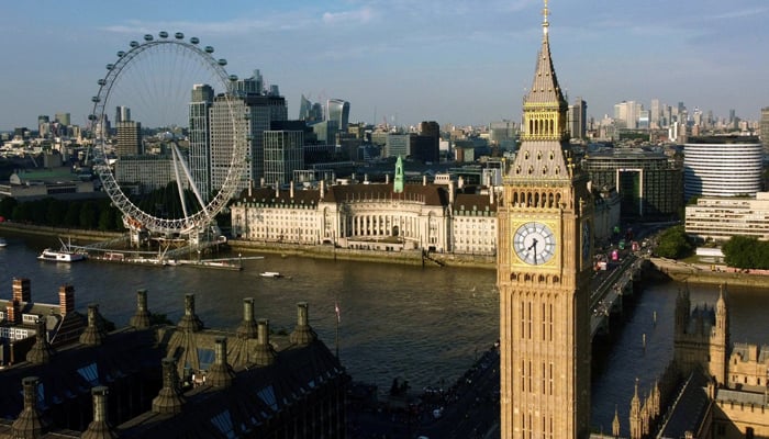 Ben and The London Eye are seen on a summer evening in London, Britain, June 15, 2022. — Reuters