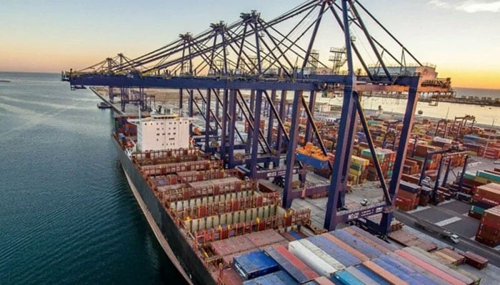 Photograph of the deepwater container terminal in Keamari, Karachi. — Karachi Port Trust