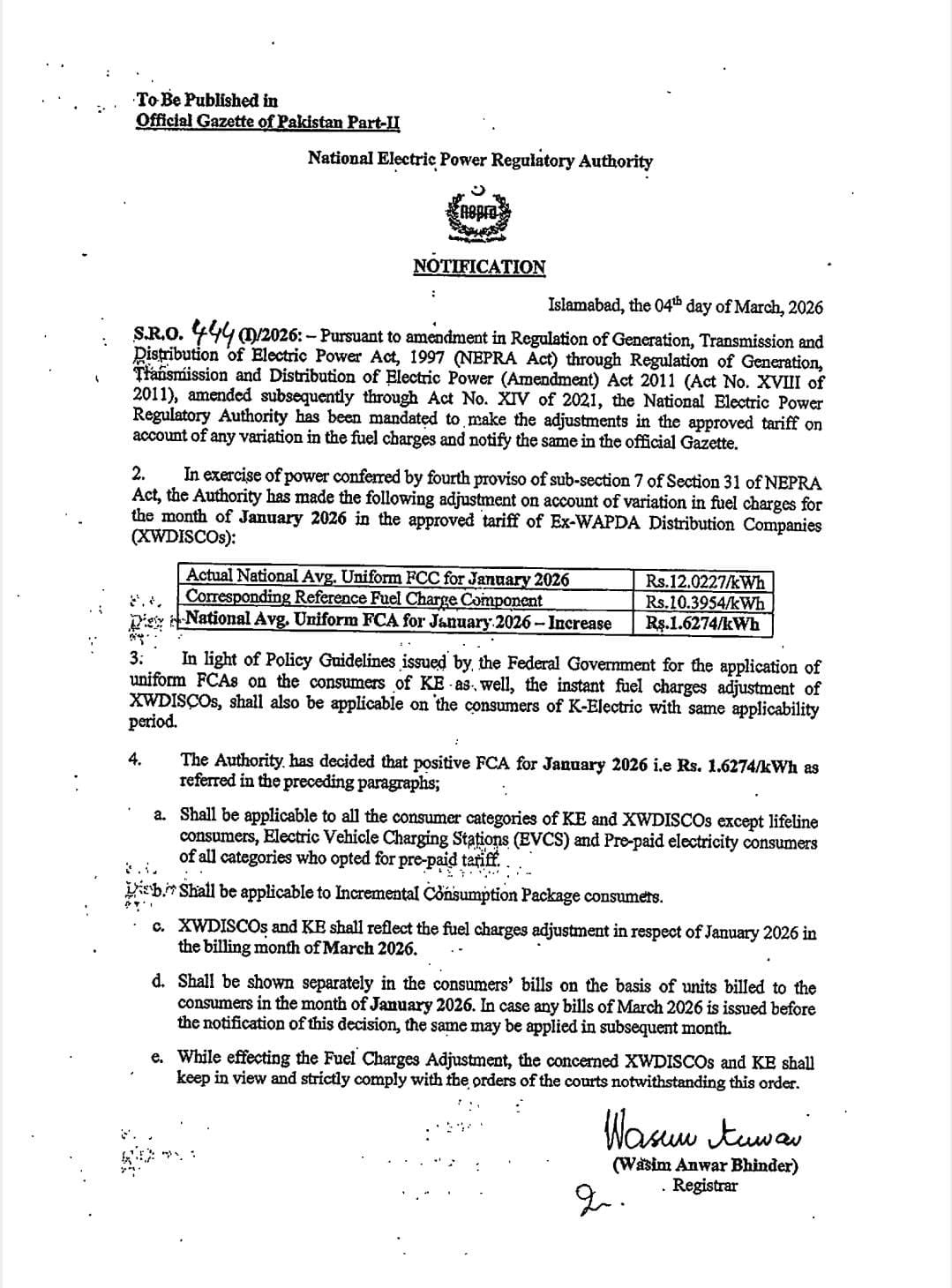 Nepra hikes power tariff by Rs1.63 per unit for January