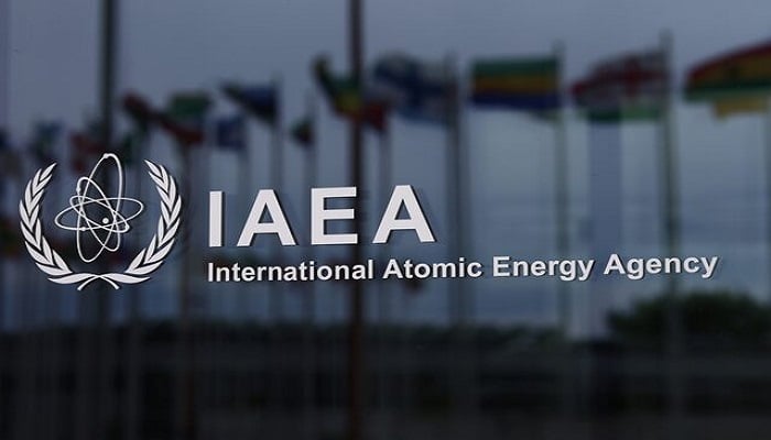 The logo of the International Atomic Energy Agency (IAEA) is seen at the IAEA headquarters, amid the coronavirus disease (COVID-19) pandemic, in Vienna, Austria, May 24, 2021. — Reuters