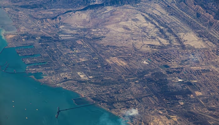 An aerial view Port of Fujairah, United Arab Emirates in the strait of Hormuz, December 10, 2023. — Reuters