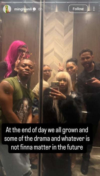 Nicki Minajs sister refuses to pick a side as she attends Cardi B concert