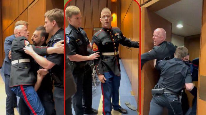 Why Sen. Tim Sheehy intervenes as police remove protester from Capitol Hill hearing