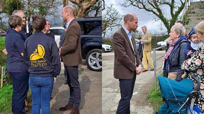 Prince William hears how Cornwall bakers kept ovens on during wild storm
