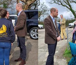 Prince William hears how Cornwall bakers kept ovens on during wild storm