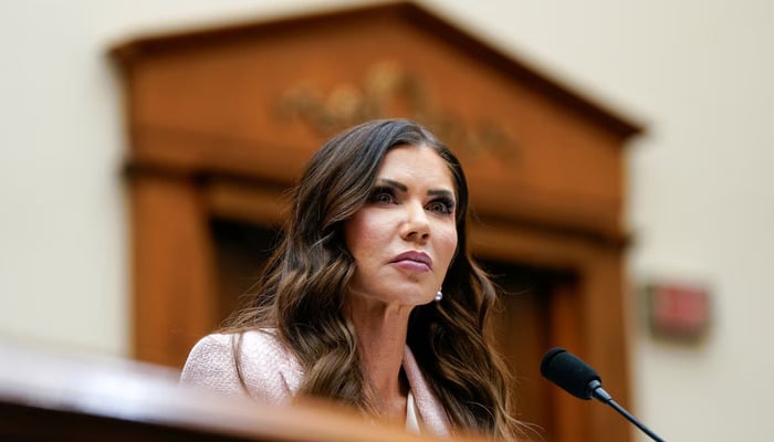 US Homeland Security Secretary Kristi Noem attends a House Judiciary Committee hearing on Oversight of the Department of Homeland Security to testify, on Capitol Hill in Washington, DC on March 4, 2026. — Reuters