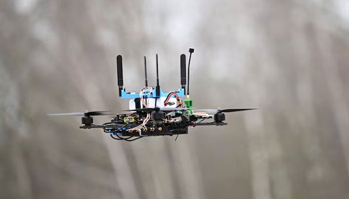 A drone is seen at the Erding Air Base, Germany, December 4, 2025. — Reuters