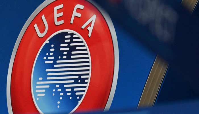 Representational image shows UEFA logo, — AFP