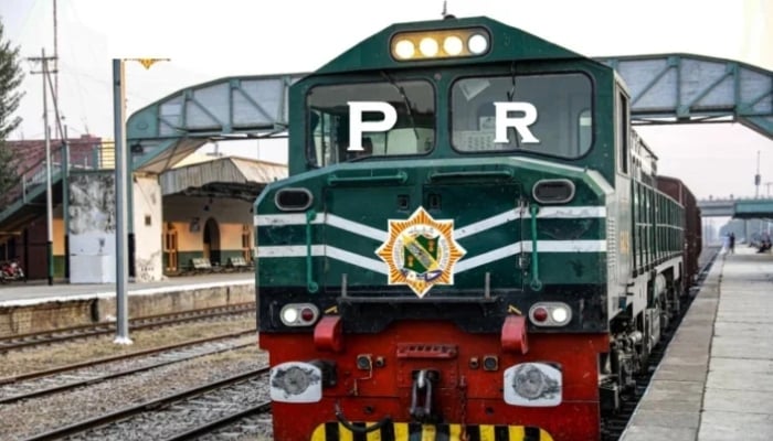 A Pakistan Railways train stationed at a platform. — Pakistan Railways/File
