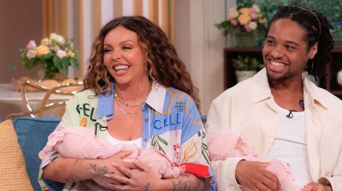 Jesy Nelson drops heartwarming video of her twins holding hands