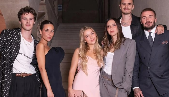 Cruzs girlfriend Jackie Apostel also joined the Beckham family