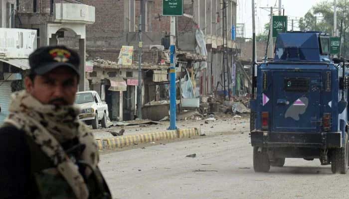 A police officer stands guard on a street in Bannu, Khyber Pakhtunkhwa, September 2, 2025. — Reuters